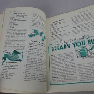 Good Housekeeping's Book of Breads and Sandwiches 1958 Small Pamphlet Mid Century MCM Recipes Illustrations Vintage Cook Book Cookbook image 5