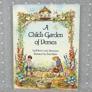 A Child's Garden of Verse (1981) by Robert Louis Stevenson, Tasha Tudor - Victorian Poems Poetry Book - Hardcover First Printing