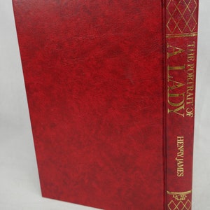 The Portrait of a Lady 1881 by Henry James Red Hardcover with gold gilt lettering Classic Literature Vintage Book image 2