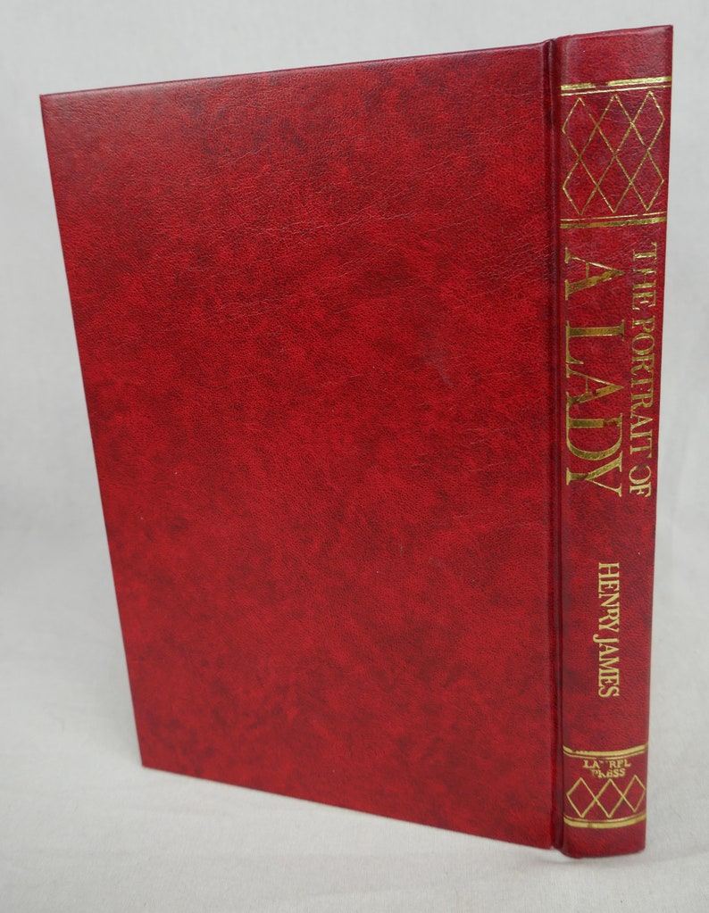 The Portrait of a Lady 1881 by Henry James Red Hardcover with gold gilt lettering Classic Literature Vintage Book image 2