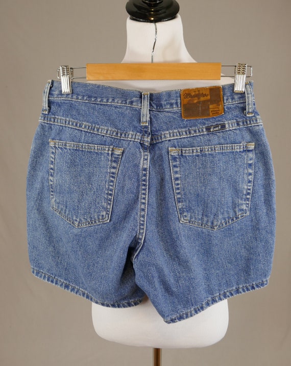 90s Wrangler Blues Shorts - 29" waist - Blue Cott… - image 6