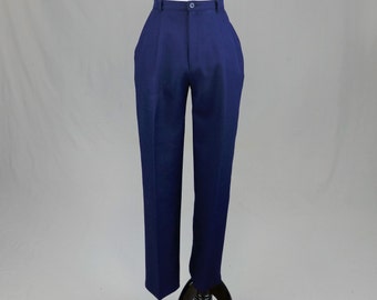 80s Levis Navy Blue Pants - 26" waist - Pleated - Bend Over by Levi Strauss - Vintage 1980s - 30" inseam