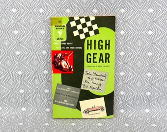 High Gear (1955) - stories about fast cars and their drivers - Steinbeck, Thurber, Mauldin - Compilation - first edition Vintage 1950s Book