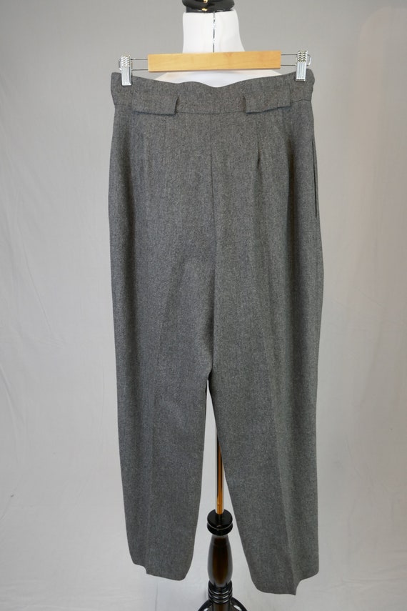 80s Gray Trousers - 28" waist - Pleated Front Pan… - image 5