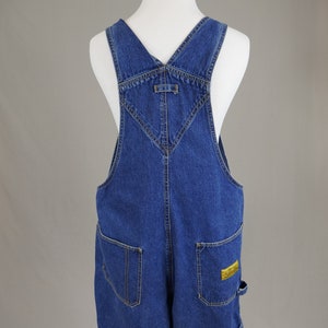 90s Tweety from Looney Tunes Shorts Overalls Embroidered Blue Cotton Jean Bib Shortalls Vintage 1990s XL Plus Size image 6
