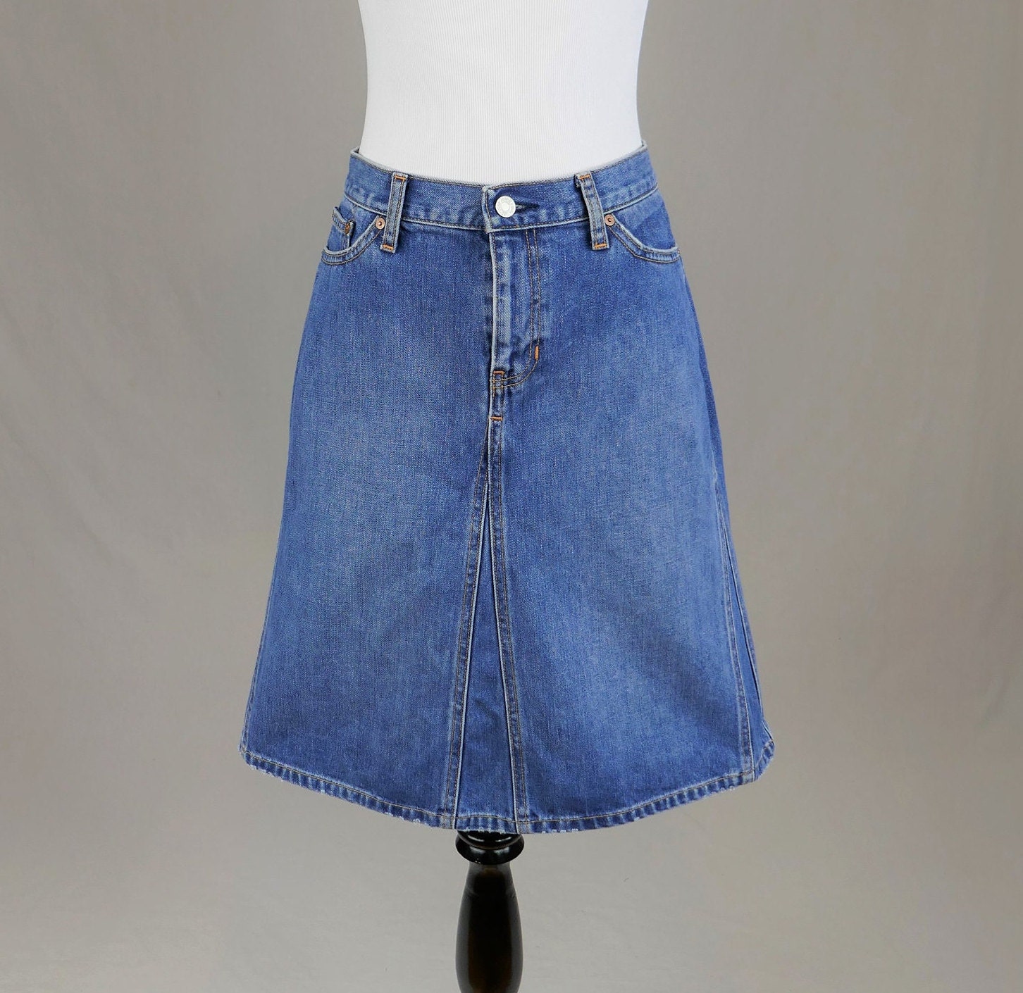 Jupe Taille Basse Gap Femme Denim Bleu – Taille 26 (2) Neuve Avec étiquette