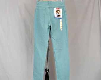 Vintage Wrangler NWT Jeans - 30" waist - Light Green-ish Blue - Deadstock - Tapered Leg, High Rise, Relaxed, for Women - 35.5" inseam Long