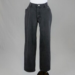 90s Chic Black Jeans - 31&quot; or snug 32&quot; waist - Mid Rise Straight Leg - Vintage 1990s - 28.75&quot; inseam Petite