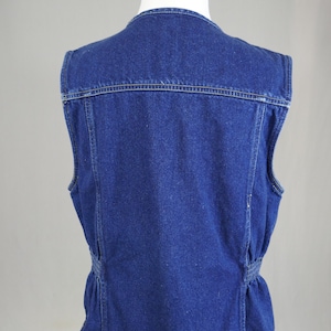 80s 90s Gitano Denim Vest Zip Front Cotton Jean Vintage 1980s 1990s M image 6