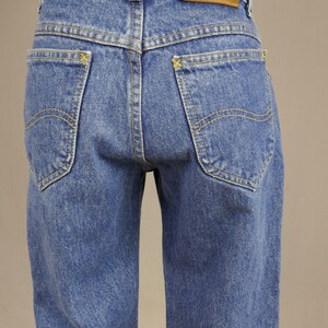 90s Lee Jeans 27 waist Men's Blue Denim Pants Vintage 1990s 29.5 inseam length image 5