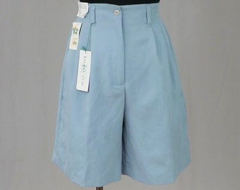 90s Golf Shorts - 26" to 29" waist - Blue Gray Izod Club - Deadstock Unworn - Pleated High Waist - Vintage 1990s - S