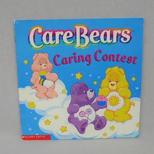 Care Bears: Caring Contest (2002) - Scholastic Spinner Pictureback Look Look Softcover Book - Vintage 2000s Preschool Book