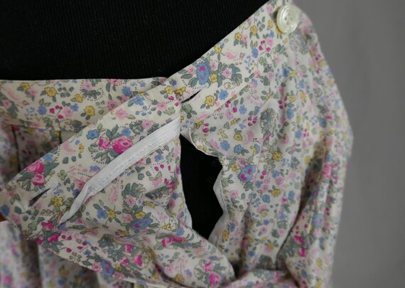 80s Pale Pink Floral Skirt - 27" waist - Pink Gre… - image 7