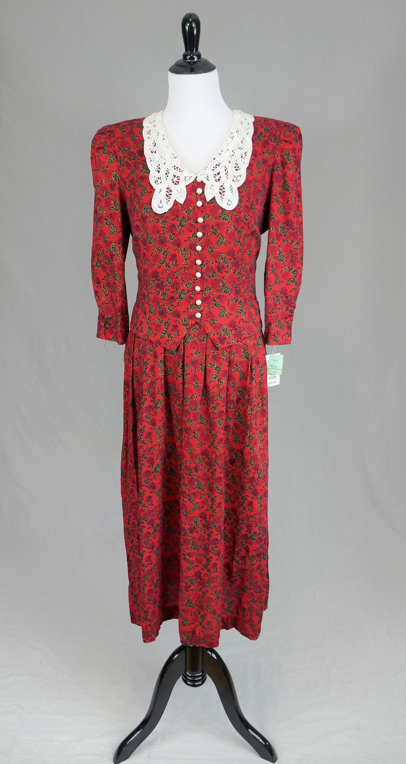 スーツ・フォーマル・ドレス 80s Vintage French Made Back Chain Dress Wedtrend Women's 1950s Retro Dress Cocktail Dress Cutout