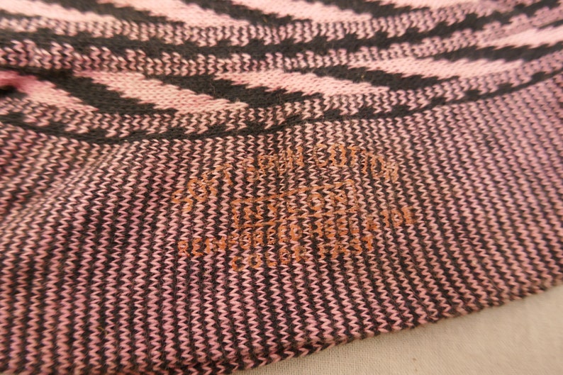Men's Vintage Roxy Socks NOS NWT New Unworn Deadstock Pink Black and Gray Soft Spun Cotton Mid-Century Hosiery image 5