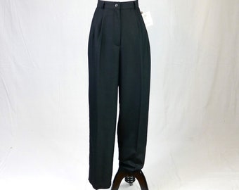 90s Black Dress Pants - 31" waist - Deadstock Unworn w/ Tags - Pleated Trousers - Bentley Kmart - Vintage 1990s - 29.5" inseam