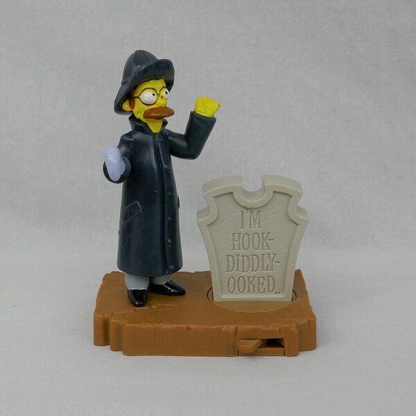 Vintage Burger King 2001 Ned Flanders Toy - The Simpsons Halloween Spooky Light-Ups - In Open Bag