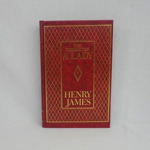 The Portrait of a Lady 1881 by Henry James Red Hardcover with gold gilt lettering Classic Literature Vintage Book image 1