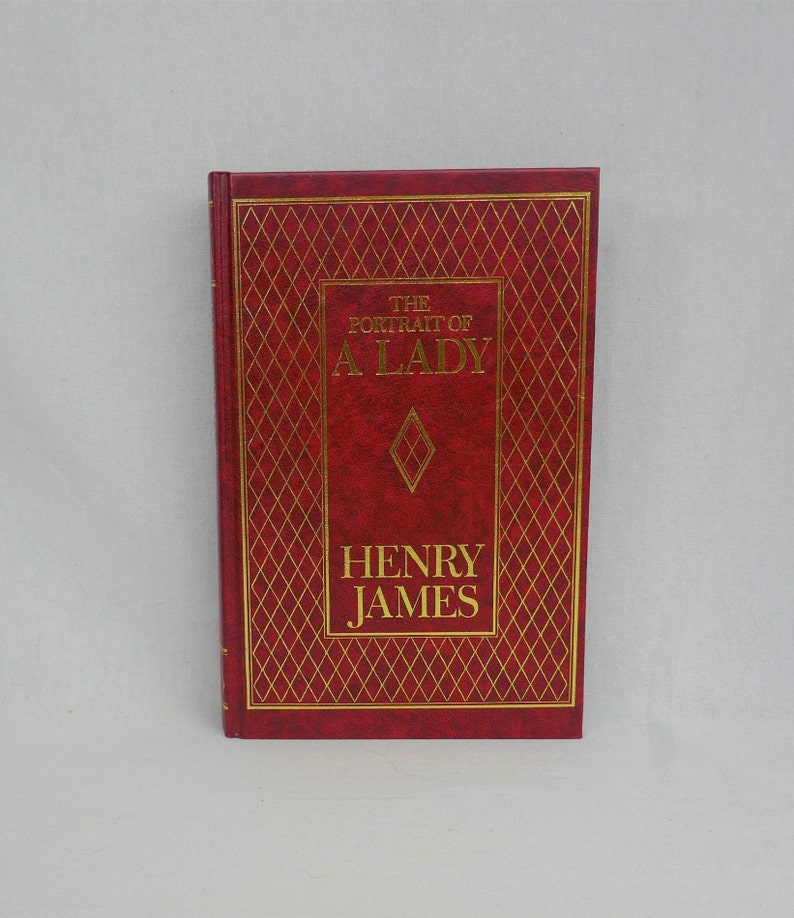 The Portrait of a Lady 1881 by Henry James Red Hardcover with gold gilt lettering Classic Literature Vintage Book image 1