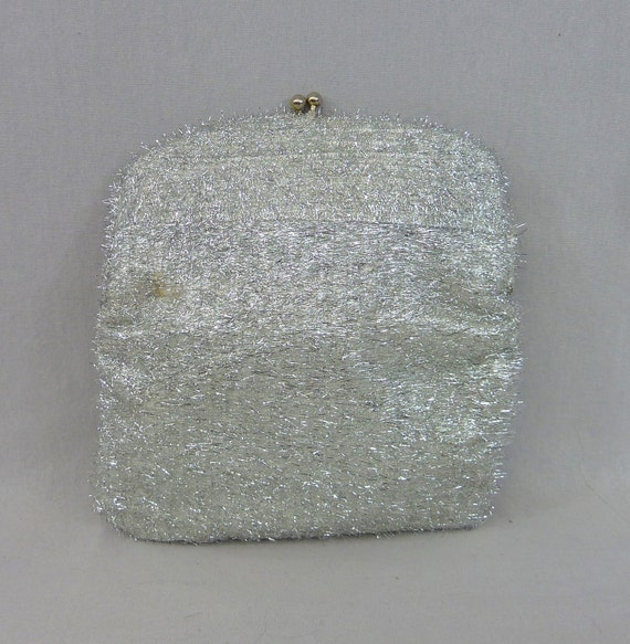 60s Silver Metallic Evening Bag - St Thomas Eyela… - image 1