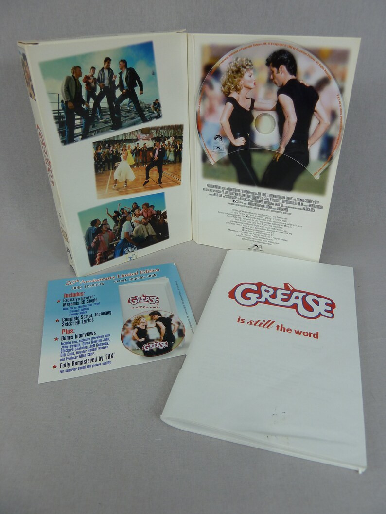 Grease VHS With Single Song Grease Megamix CD and Script Etsy