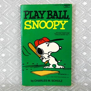Play Ball, Snoopy (1974) by Charles Schulz - Charlie Brown, Peanuts - Vintage Cartoon Comic Strip Book