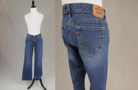Vintage Levi's 515 Jeans 32 Waist Blue Denim - Etsy