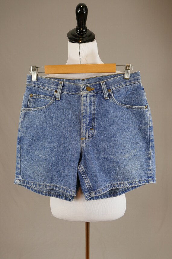 90s Wrangler Blues Shorts - 29" waist - Blue Cott… - image 5