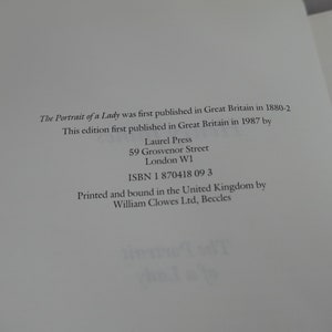 The Portrait of a Lady 1881 by Henry James Red Hardcover with gold gilt lettering Classic Literature Vintage Book image 3