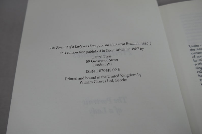 The Portrait of a Lady 1881 by Henry James Red Hardcover with gold gilt lettering Classic Literature Vintage Book image 3