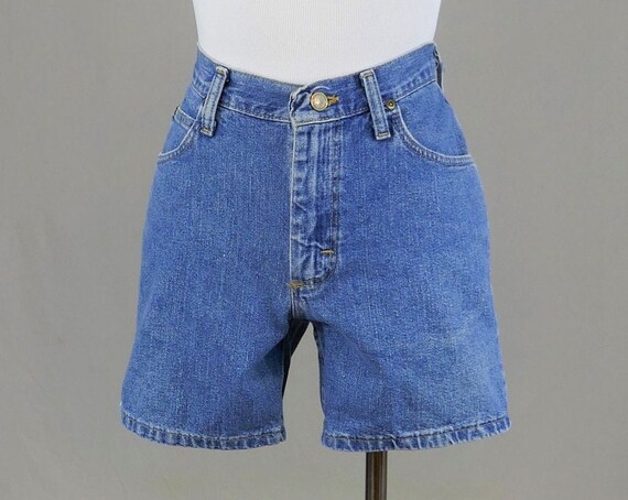 90s Wrangler Blues Shorts - 29" waist - Blue Cott… - image 1