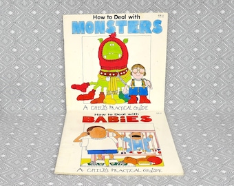 Lot of 2 Kids' Books: How to Deal With Monsters and How to Deal With Babies  (1990) by Richard Powell - A Child's Practical Guide - Etsy