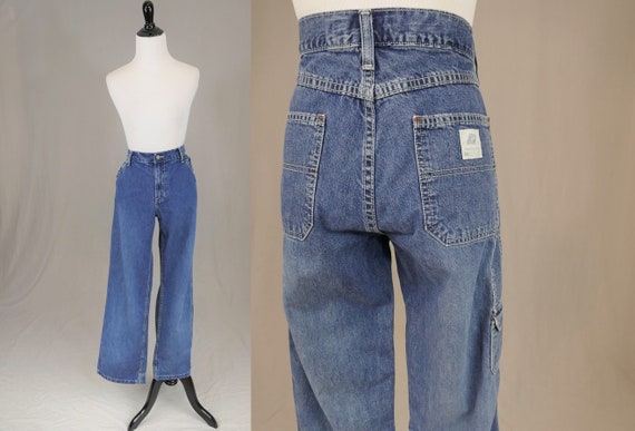 90s American Eagle Carpenter Jeans - 33 34 waist … - image 1