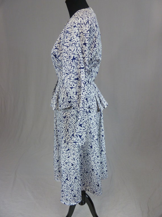 80s Blouse or Jacket and Skirt Set - Cool Peplum … - image 5