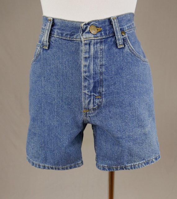 90s Wrangler Blues Shorts - 29" waist - Blue Cott… - image 3