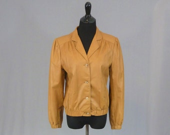 70s Tan Leather Jacket - Soft Leather Coat - Scully Leatherwear California - Vintage 1970s - S M
