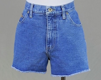 90s No Excuses Jean Shorts - 29" waist - Look Like Cutoffs with Fringe - Vintage 1990s - M