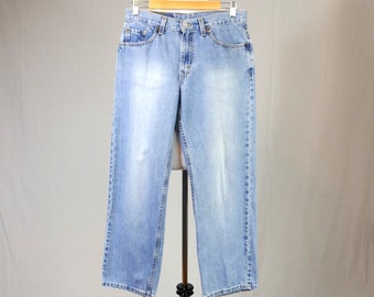 90s Levi's 577 Jeans - 31" waist - Blue Denim Pants - Lower Rise Loose Fit - Vintage 1990s - 30" inseam