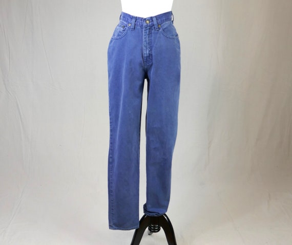 80s 90s Express Jeans 25 Waist Muted Purplish blue Denim Pants Relaxed Fit Tapered Leg Vintage 1980s 1990s 31 Inseam Etsy