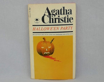 Hallowe'en Party (1969) by Agatha Christie - Hercule Poirot, Mrs. Ariadne Oliver Book - Vintage 1960s British Mystery Novel