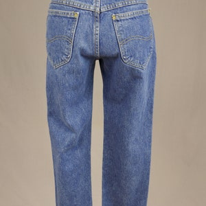 90s Lee Jeans 27 waist Men's Blue Denim Pants Vintage 1990s 29.5 inseam length image 4