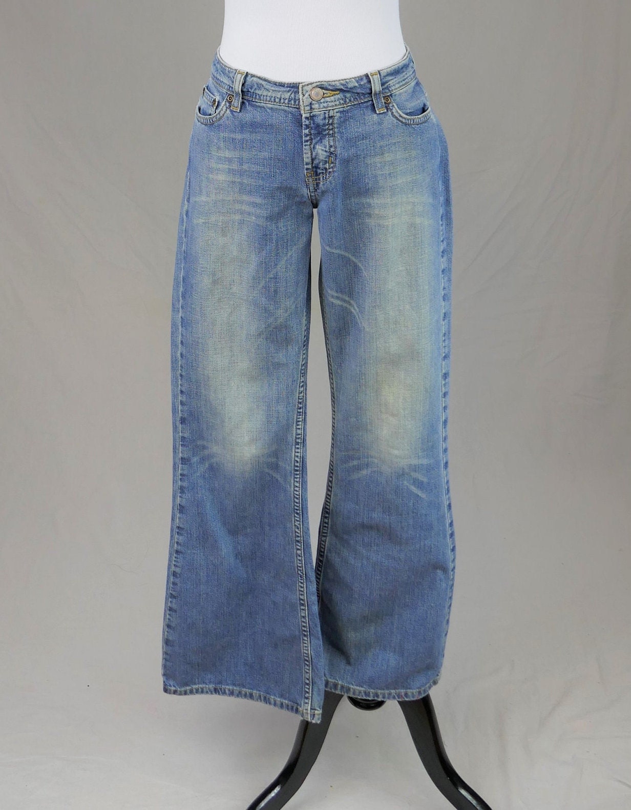 【HI FI FNK】Re Vintage Washed Denim Jaydah Non Stretch Straight Leg Jeans - Vintage Wash