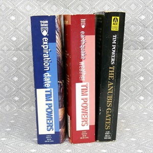 Lot of 3 Vintage Tim Powers Books - Expiration Date, Earthquake Weather, The Anubis Gates - Vintage Science Fiction Sci Fi Fantasy