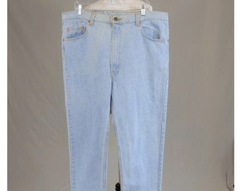 80s 90s Men's Levi's 505 Jeans - 40" waist - Light Blue - Vintage 1980s 1990s - Hemmed to 28" length