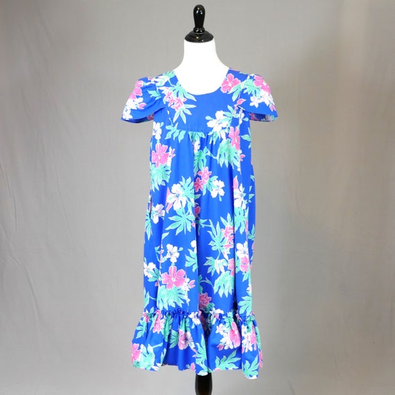 blue floral backless dress Artel Retro Blue Floral Texture Sleeveless Sabrina Floral Embellished Backless Mini Dress M
