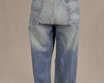 90s Y2K Polo Ralph Lauren Stretch Kelly Jeans 34 35 Low Waist Boot Cut  Bootcut Blue Cotton Denim Vintage 1990s 30 Inseam 