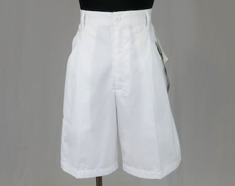Vintage NWT White Cherokee Uniform Shorts - 25-30" waist - Deadstock Unworn - High Waisted - Stretch Twill - Vintage 1990s - Size 8