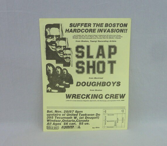 Gang of Four original flyer Vintage 1980s Flyer Post-Punk concert gig flyer Windsor Ontario Canada 1983