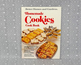 Homemade Cookies Cook Book (1975) - Better Homes and Gardens - First Edition/Printing - Bar Rolled Drop - Vintage 1970s Cookbook - BHG