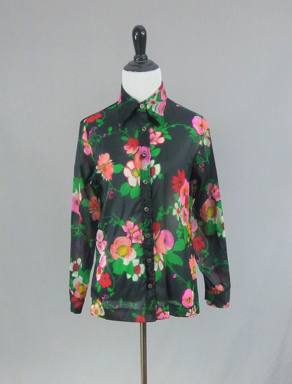 black blouse with yellow flowers